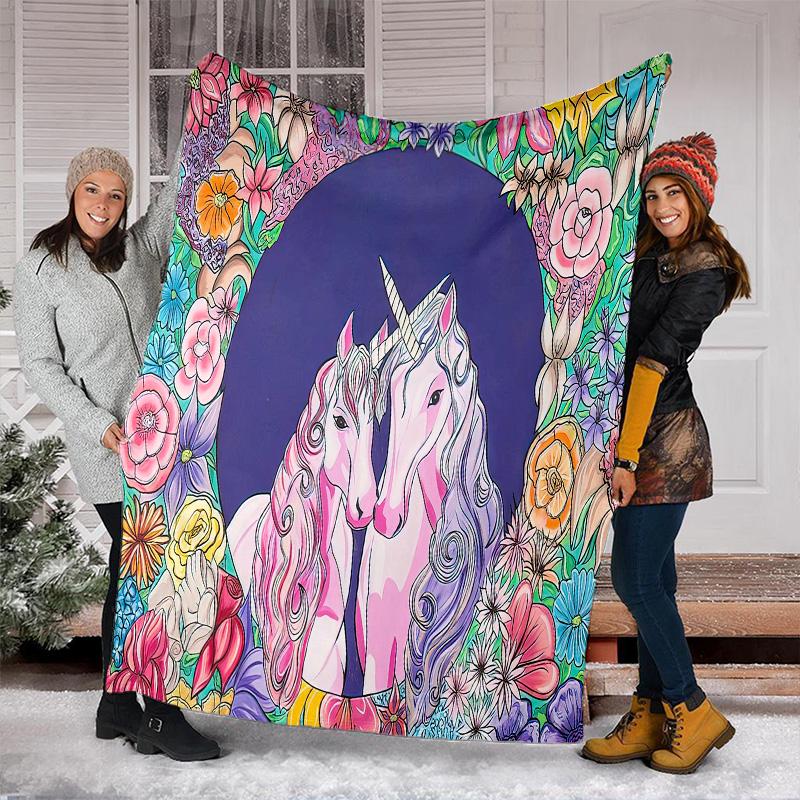Unicorn Fantasy Blanket Soft Comfortable All Seasons Perfect Sofa Office Nap Travel Birthday Gift Christmas Present