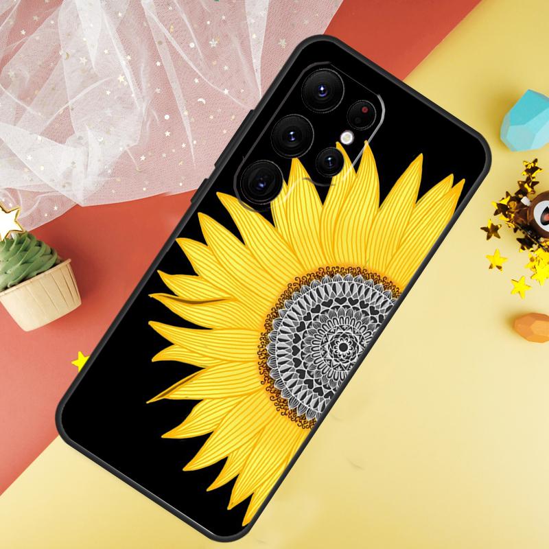 Sunflower Phone Case For Samsung Galaxy S25 S26 Ultra S21 S20 S22 S23 Ultra S10 Plus S24 FE Cover Coque