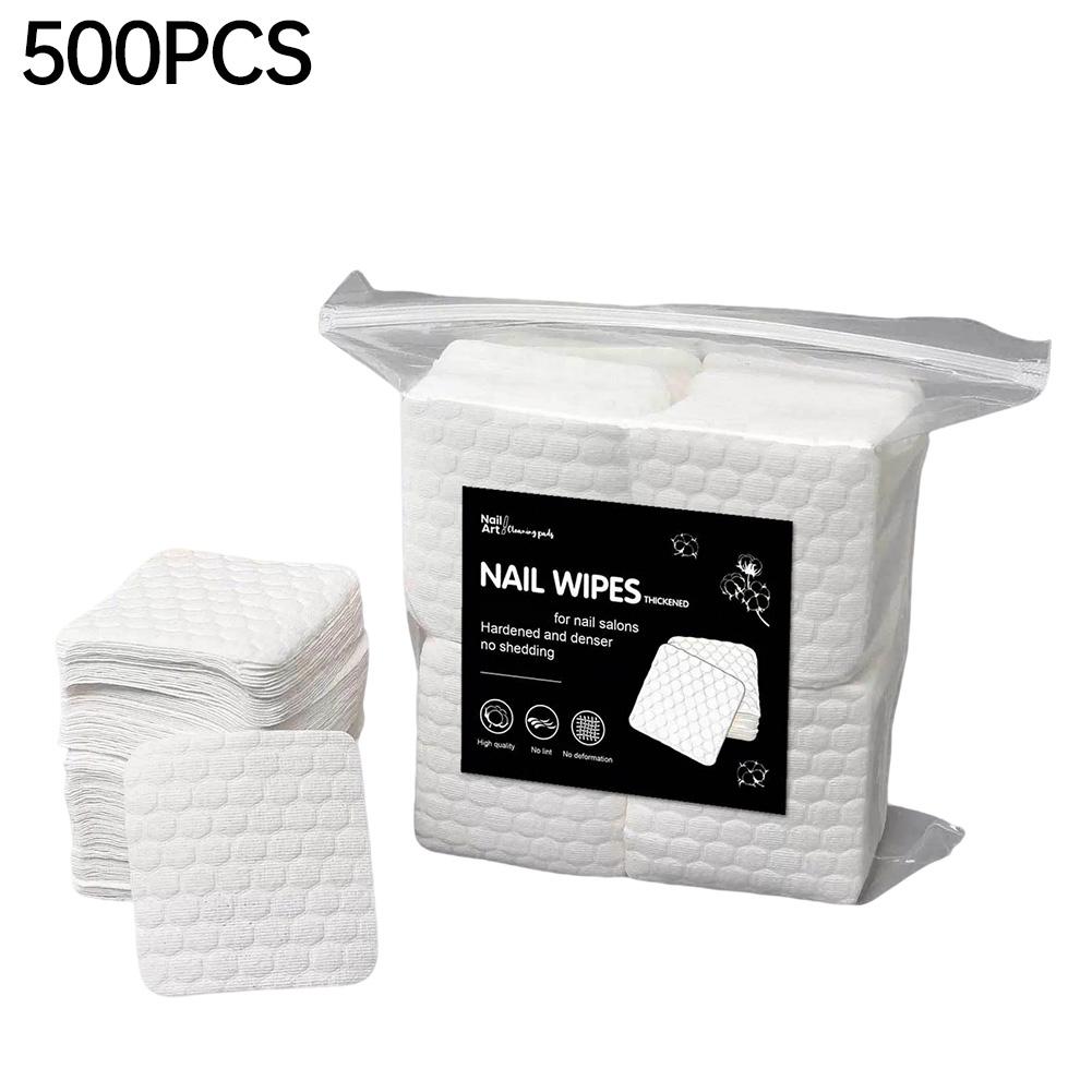 White Nail Cotton Pad For Nail Wipe Lint-Free Nail CottonGel Polish RemoverNail Art Cleaning Tool
