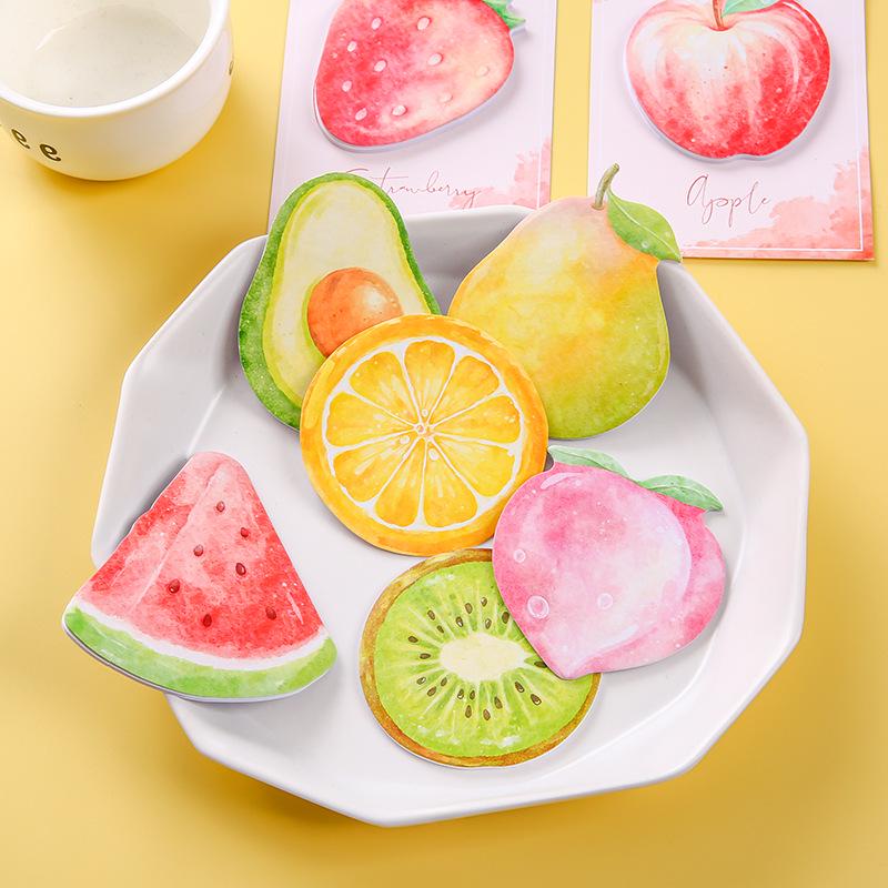 3D Creative Fruit Adhesive Tearable Sticky Notes - High-Value, Reusable, Perfect for Students