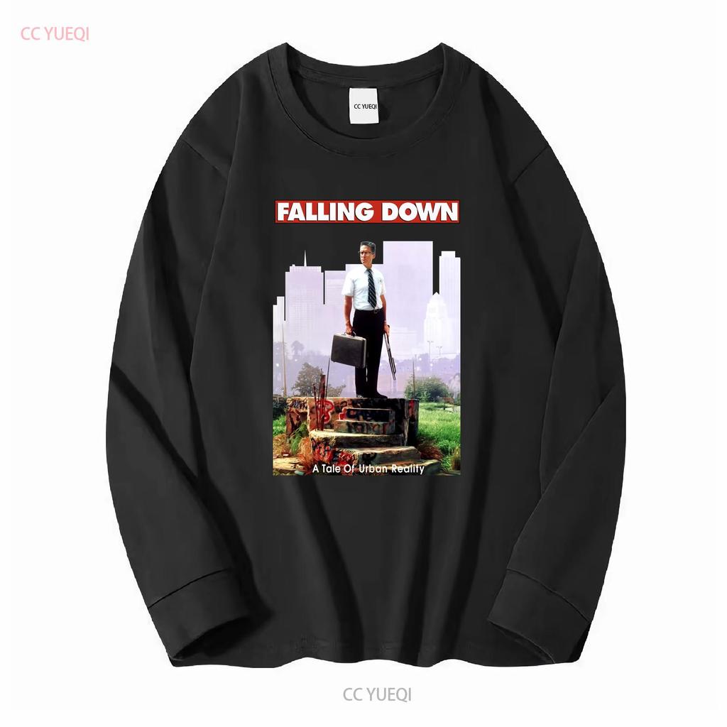 Falling Down T shirt black movie poster Michael Douglas all sizes S 5XL vintage Washed Soft Top For Everyday Wear Breathable