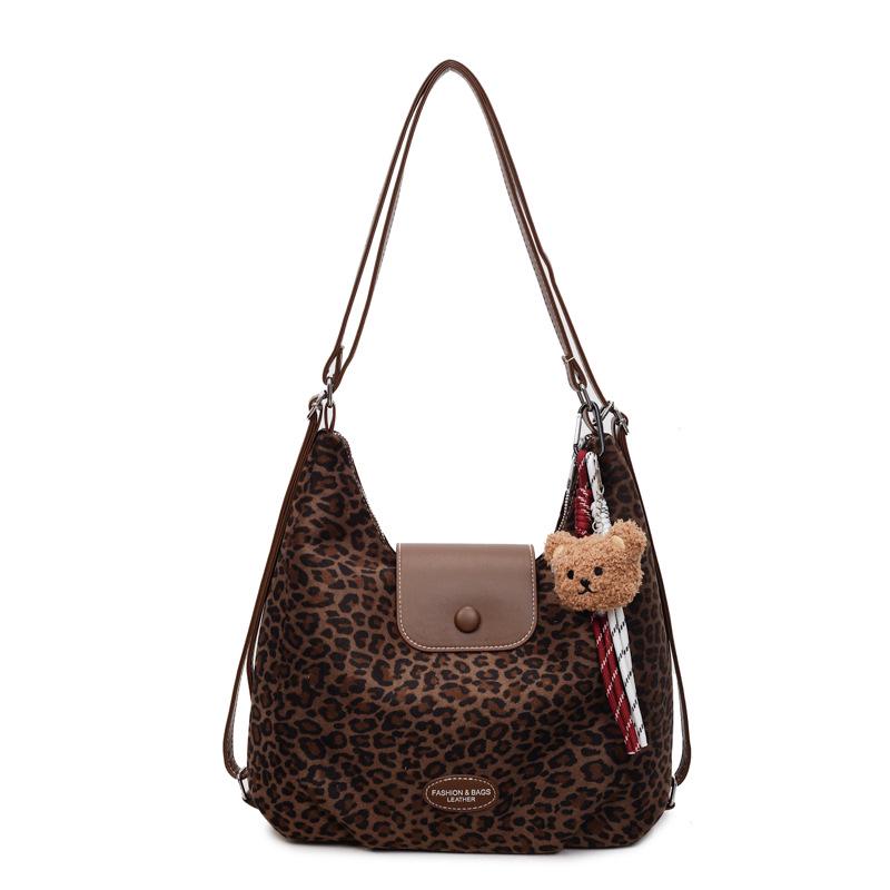 Leopard Print Large Capacity Crossbody & Shoulder Bag for Women - 2025 Leather Suede Tote