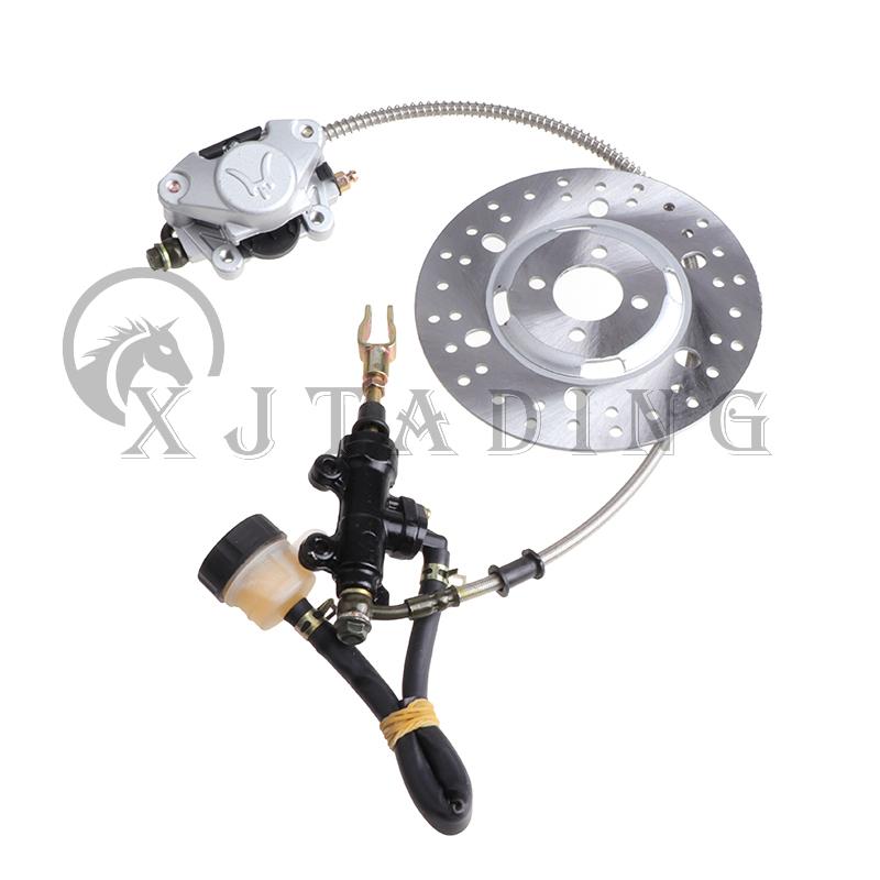 Front/ Rear Hydraulic Disc Brake Caliper Master Cylinder Assembly With Brake Disc For DIY 50cc-250cc ATV Go kart Buggy Quad Bike
