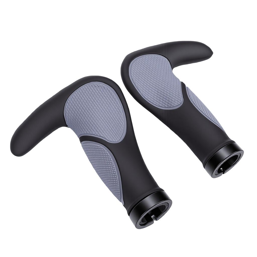 Bike Grips Anti Slip Shock Absorbing Ergonomic Mountain Bike Handlebar Grips Two Way Locking for Cycling