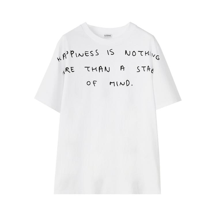 

Loewe Words Print T-Shirt White Women Tops S359333XCD-2100 L