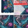 Flat Printing Curtains Without Rod Cosmic Explorer Festive Fashion Polyester Decorations Home Set Of 2 Made