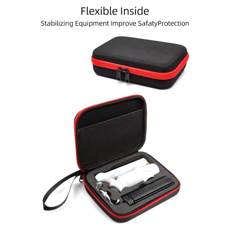 Travel Hard Shells with Strap for Insta360 Flow Gimbal Holder Inner Pocket Case with Zipper Easy Open Close Pouch