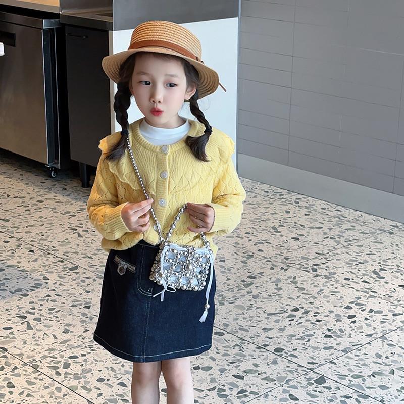Stylish Mini Pearl Shoulder Bag For Kids Versatile Pvc Material With Breathable Design