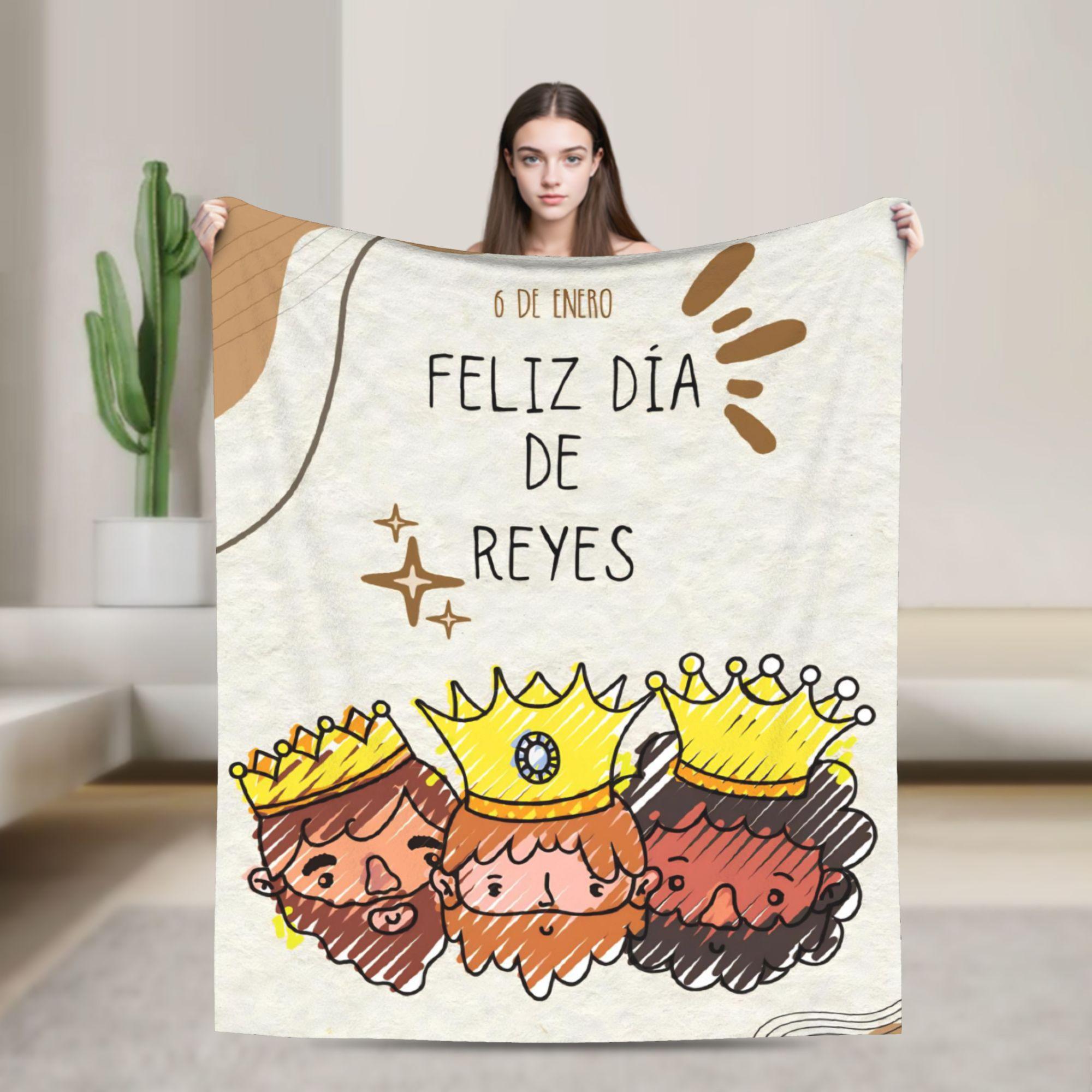 Día de los Reyes Magos Throw Blanket for Couch  Fuzzy Soft Plush Blanket 50x60 Inches Multi-size Bedspread for All Seasons 75x90cm