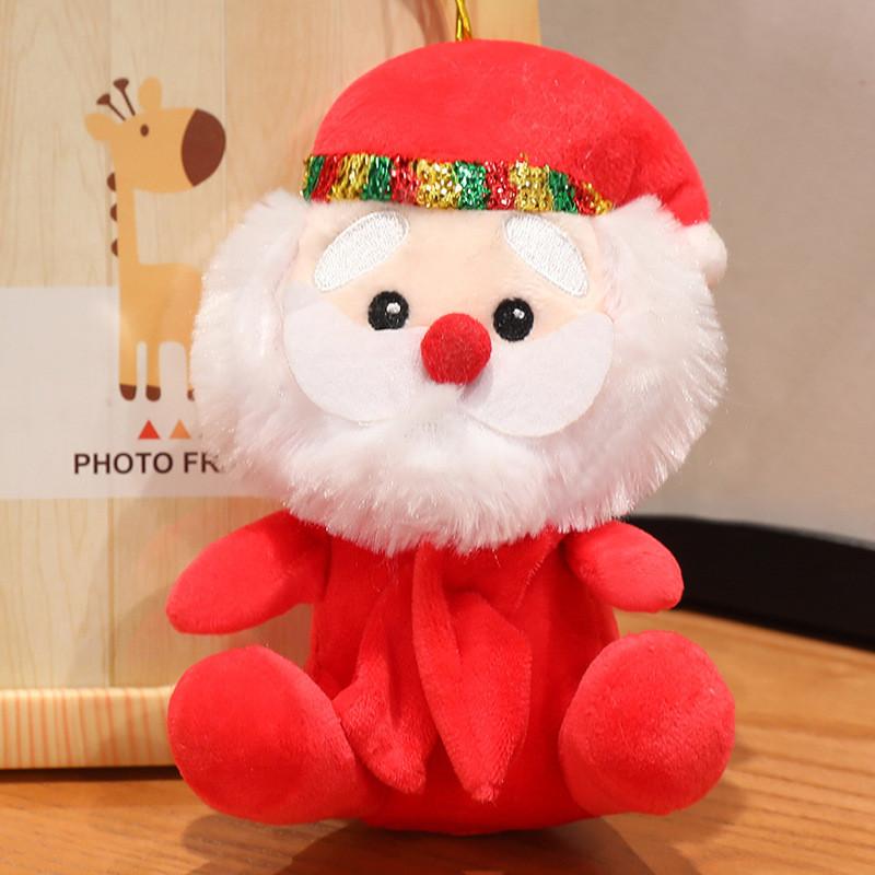 Adorable Plush Christmas Santa Claus Doll Soft Reindeer Elf Snowman Toys For Kids Gifts