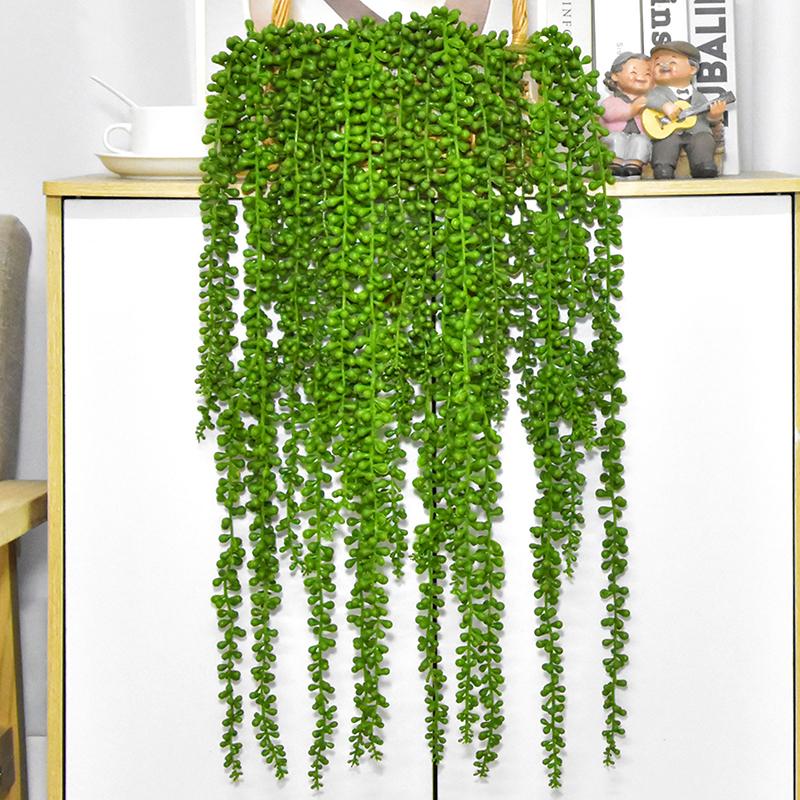 1Pc String Of Pearls Plant Lover'S Tears Artificial Hanging Succulents Plants Vine Fake Flowers Home Garden Wall Decoration