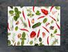 Glass Protective Plate for the Stove 70x52 Vegetables