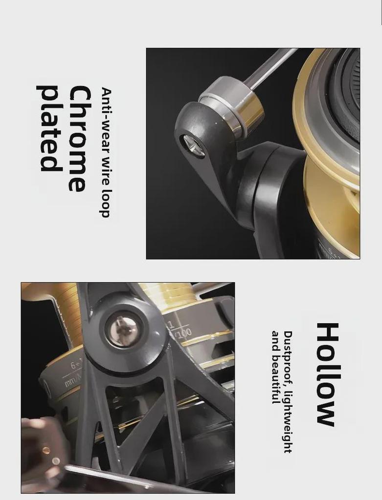 Manufacturer's New Anti-Explosion Long-Distance Casting Fishing Reel: Black, Gapless, Metal, Spinning