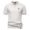Gant 2025 Spring/Summer Embroidered New Men's Business Casual Woolen Polo Shirt, Flip Collar Knitted Polo Shirt, Short Sleeve