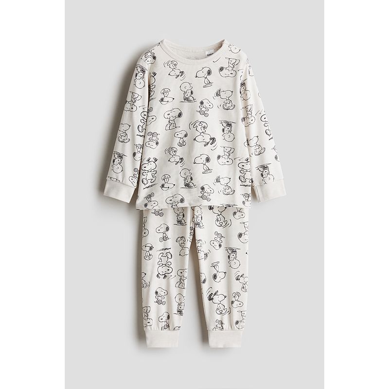 

Детская одежда HM Домашняя одежда для малышек Осенняя хлопковая пижама с принтом Снупи 1085414 White/Snoopy 80/48(9-12m)