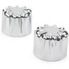 Cnonee1 Pair CNC Chrome Front Axle Nut Cover Bolt Cap for Harley Davidson Touring, Electra Glide, Road Glide, Street Glide, Fat Bob, Night Train, For