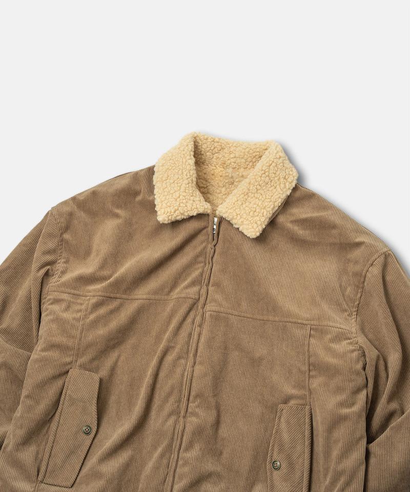 Underoff Corduroy Sherpa Blouson Jacket Beige