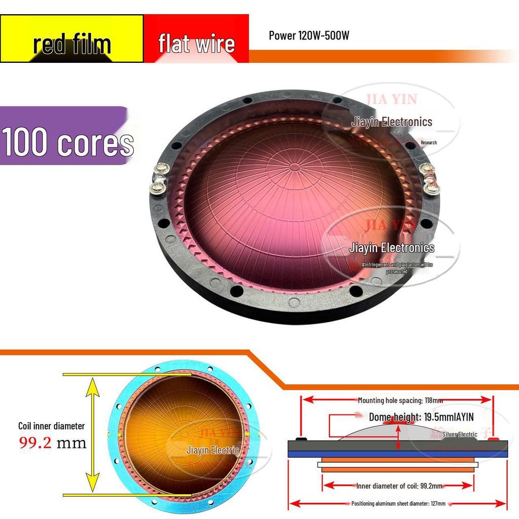 74.5mm Titanium Tweeter Voice Coil and Diaphragm Speaker Unit