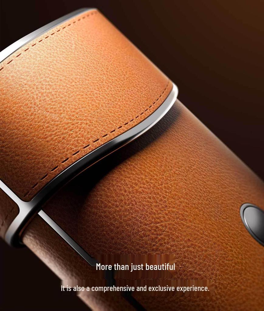 Portable Waterproof Electric Shaver with Leather Case - Men's Gift Set