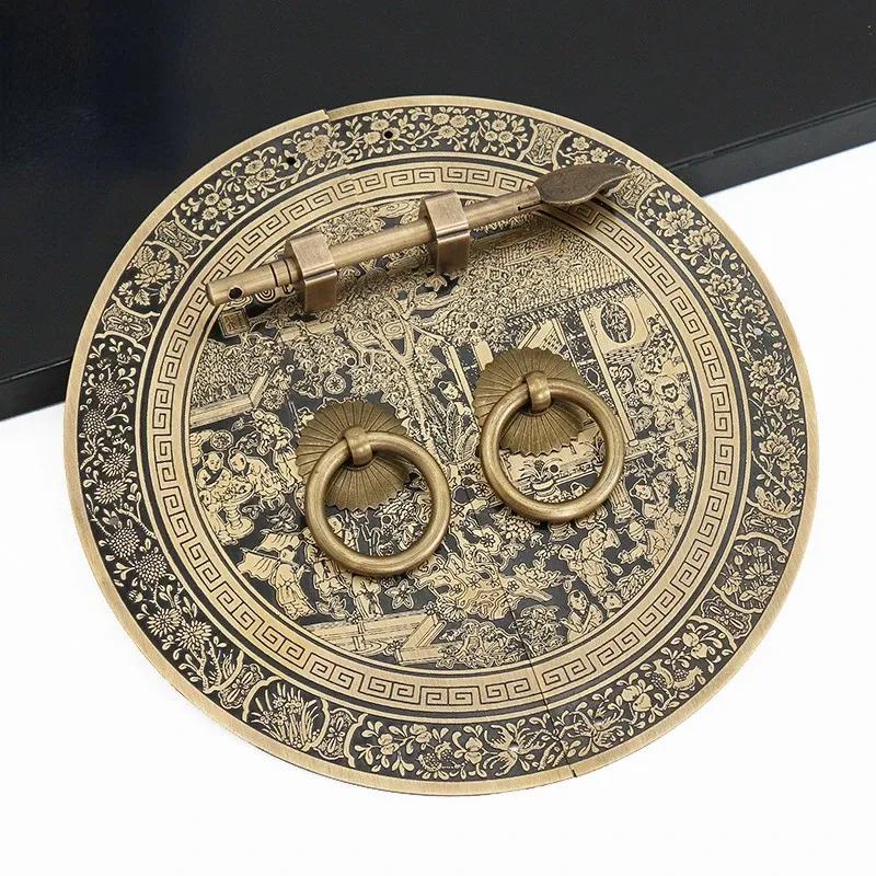 Chinese Antique Furniture Copper Fittings 140/180/240mm Cabinet Handle Shoe Bookcase Wardrobe Door Handle Retro Furniture