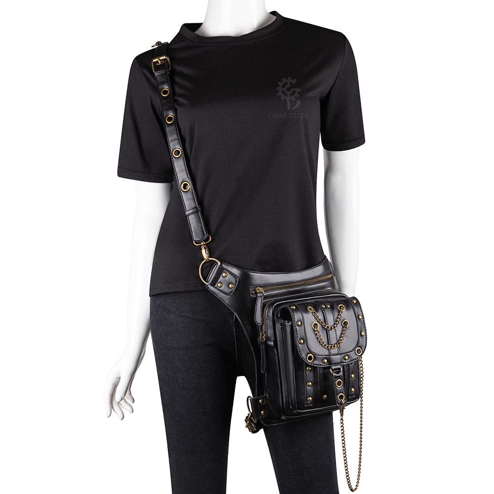 Woman Bag Steampunk Retro Bag Single Shoulder Messenger Bag Outdoor Phone Chain Waist Bag Male Fanny Pack Leg Bag