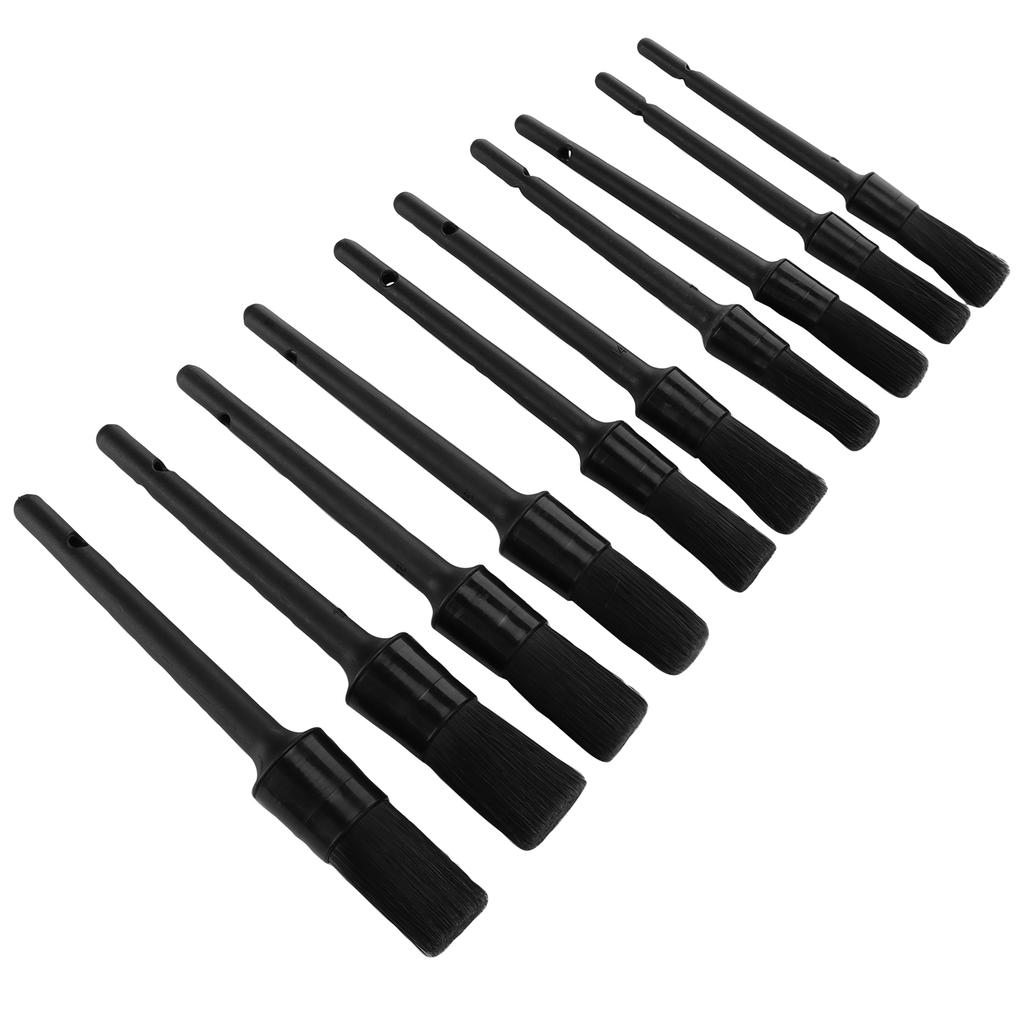 10pcs Detailing Dusting Brushes Kit Scrub Cleaning Tool for Automotive Interior Exterior Wheels Air Vent