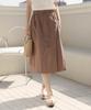 Jikeulib Elastic Waist Big Pocket Wrap Style Linen Skirt Pants