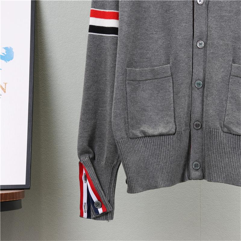 Knitted Cardigan Jacket Women's Autumn And Winter V Neck Sweater Striped Long Sleeved Loose Top Sweater