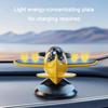 Car Solar Powered Airplane 360 Rotary Aircraft Ornaments Car Center Console Decoration Automobile Interior Accessories