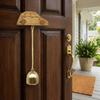 Natural Wooden Base Wooden Mount Copper Hanging Doorbell  Daily Fridge Embellishment