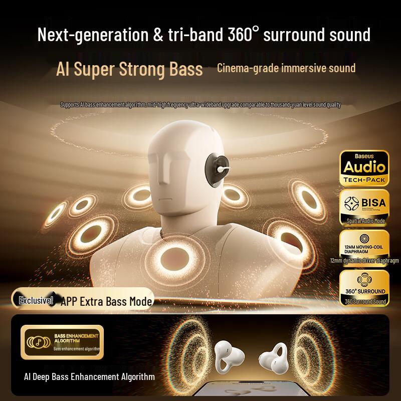 Baseus BC1 Ear-clip Open-Ear Bluetooth Headphones