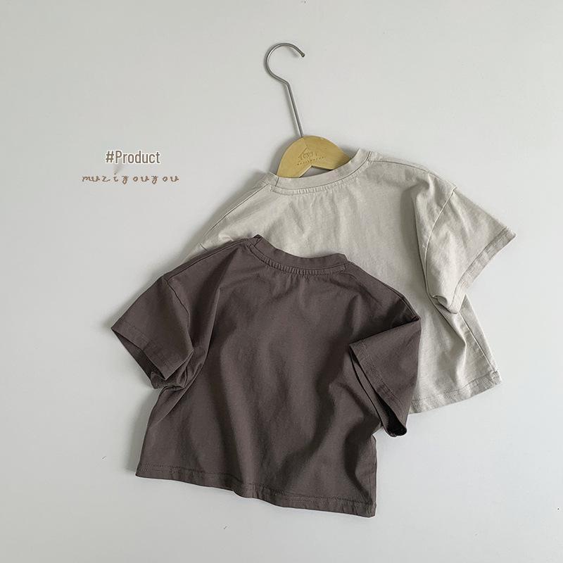 Korean-Style Children's Short-Sleeve T-Shirt (2025): Summer Fashion for Boys, Girls, and Babies
