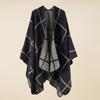 Echarpe Hiver Imitation Cashmere Women Scarf Plaid Poncho Chales Femme Capa Para Mujer Pashmina Thick Wrap Shawls Autumn Winter