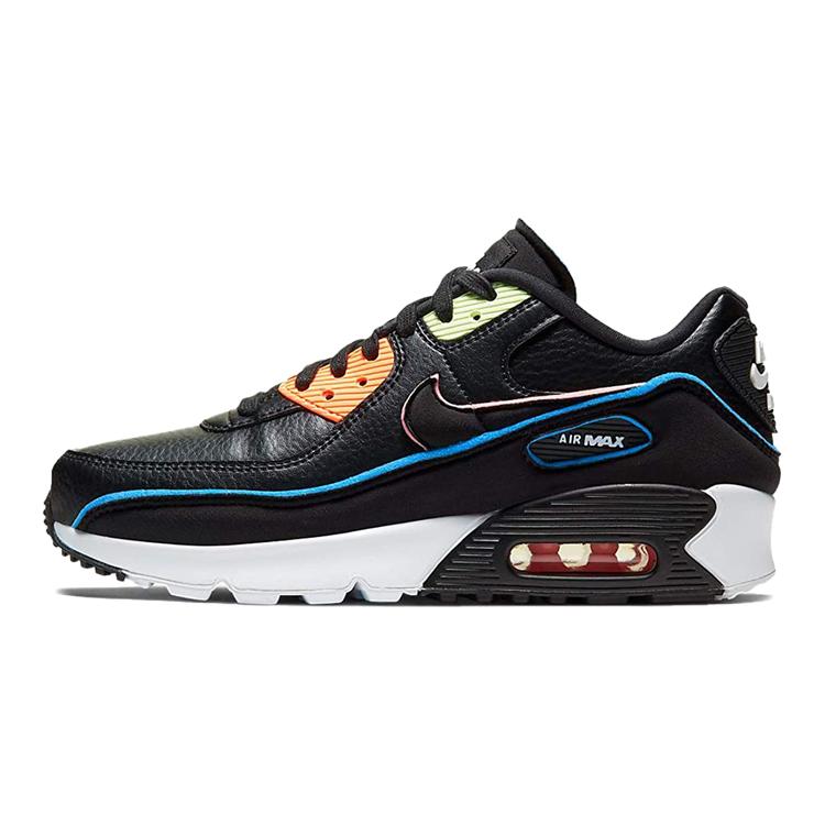 New Nike Air Max 90 SE Black Multicolor GS CK4068-001