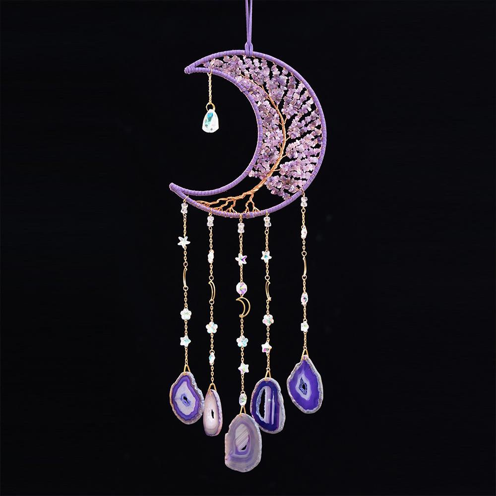 Amethyst Gravel Surrounds The Tree of Life  Crystal Agate  Christmas Gifts  Home Decorations  Moon New Style Room Hanging