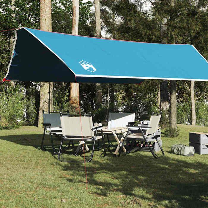 VidaXL Bâche de camping bleu 500x294 cm imperméable, bâche, bâche imperméable, bâche de camping légère, bâche d’abri, bâche 94671