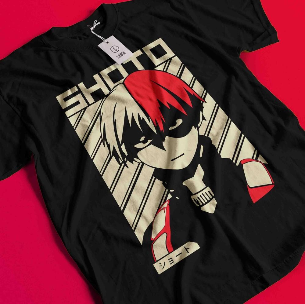 

Shoto Todoroki T-Shirt My Hero Academia Bakugo Katsuki Tee Anime Dabi Deku Shirt BB911 2XL