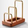 Wood Base Kitchen Countertop Organizer for Cutting Boards Pans Trays Utensils Wooden Chopping Board Organizer Stand