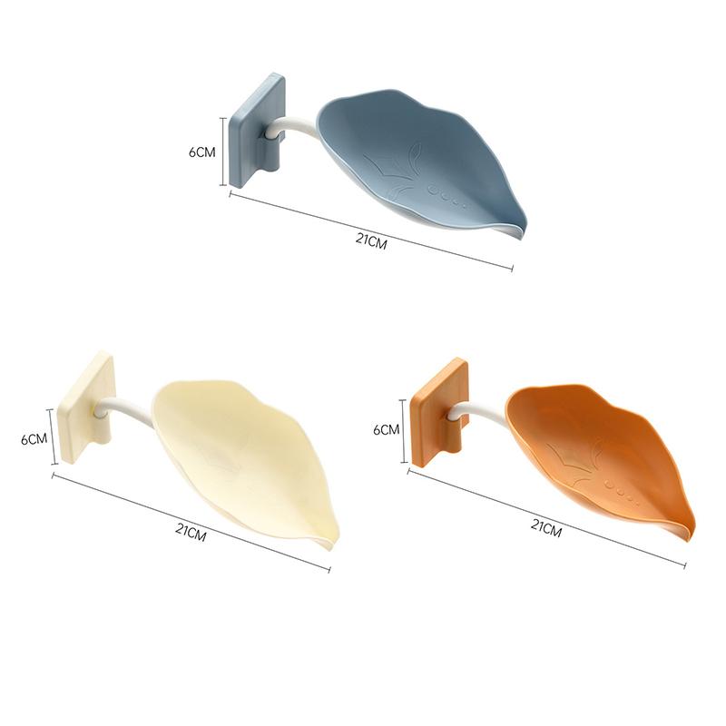 Wandmontierte Seifenschale Biegsamer Kunststoff Ablauf Seifenhalter Abtropfende Seifenbehälterbox Toilette Wäschezubehör Ablage