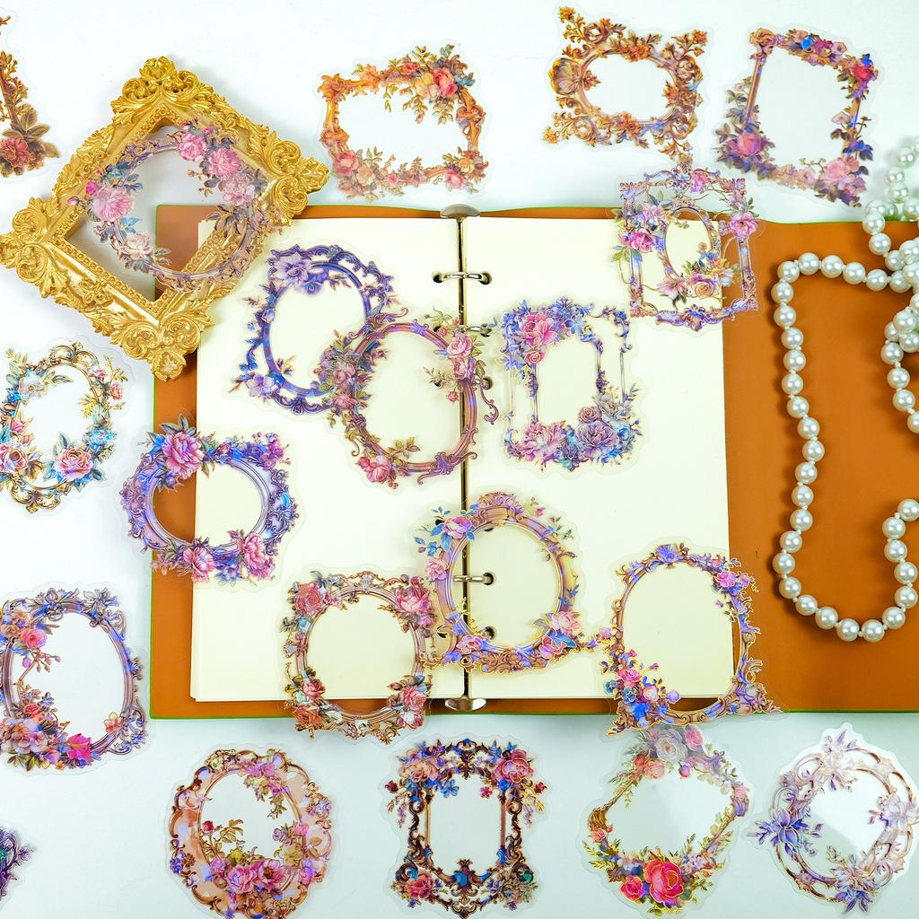 30 Cold Ironing Laser Pet Sticker Packs Of Various Garlands, Non-Repeating Decorative Waterproof Stickers