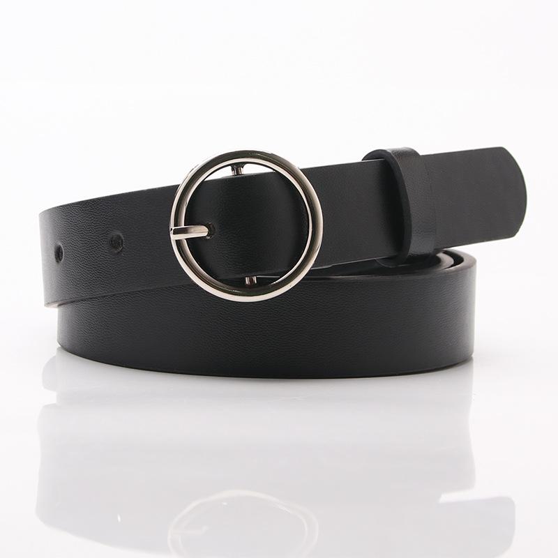 

New Round Buckle Trendy Student Decorative Belt for Women Casual and Fashionable Individual Women s Belt Length 105 Width 2.4CM