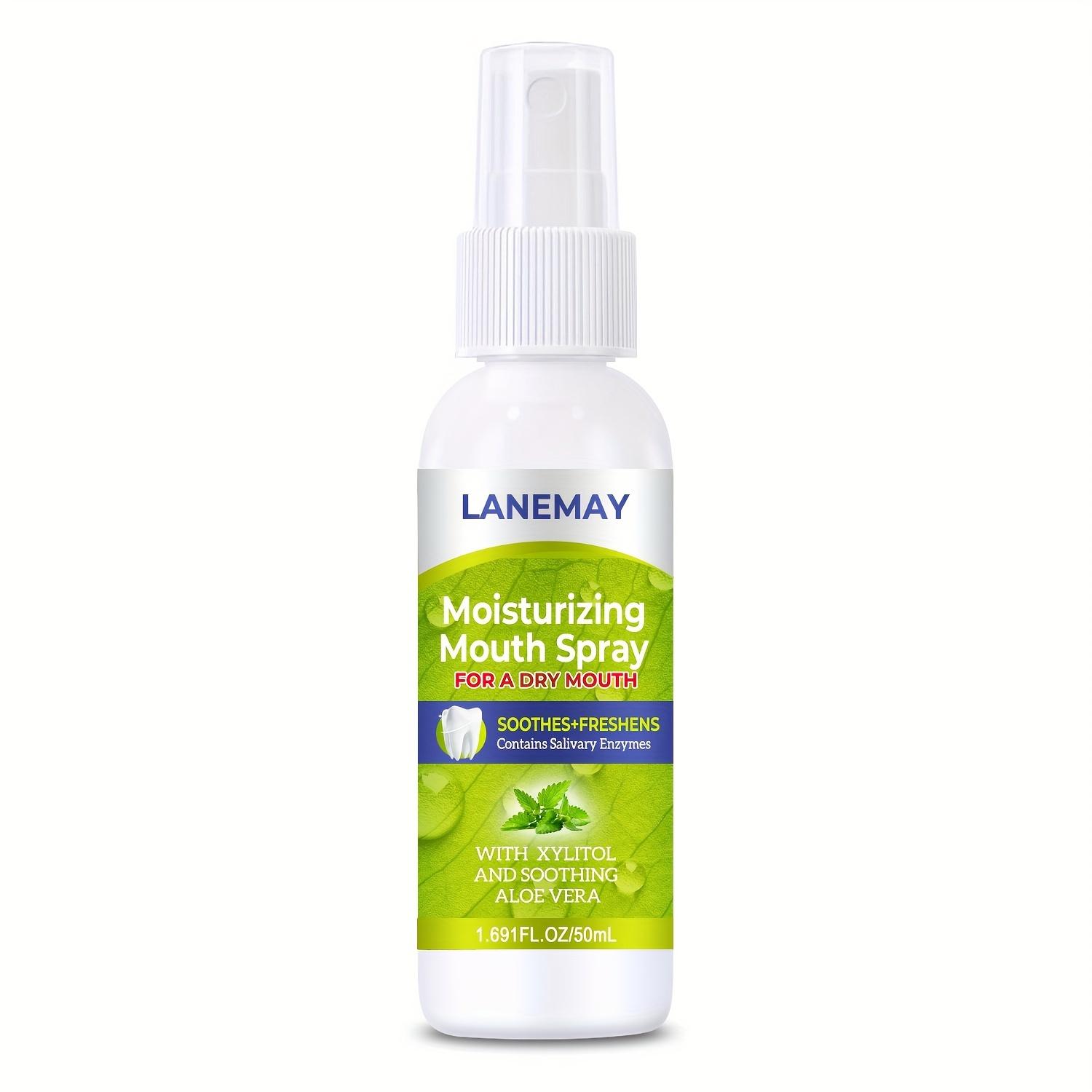 

Lanemay Увлажнитель для сухости во рту без спирта с ксилитом и алоэ вера - Мгновенное облегчение, Саливарный фермент, Освежитель дыхания, 1,69 жидких унций/50 мл 50ml