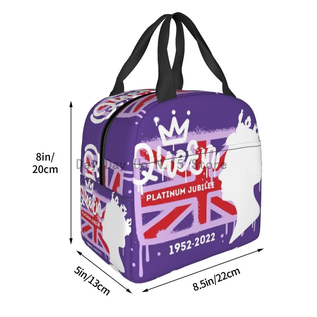 Królowa Elżbieta II Termiczna Torba na Lunch Izolowana Przenośna Chłodząca Torba na Lunch dla Kobiet Dzieci Do Szkoły Torby na Jedzenie