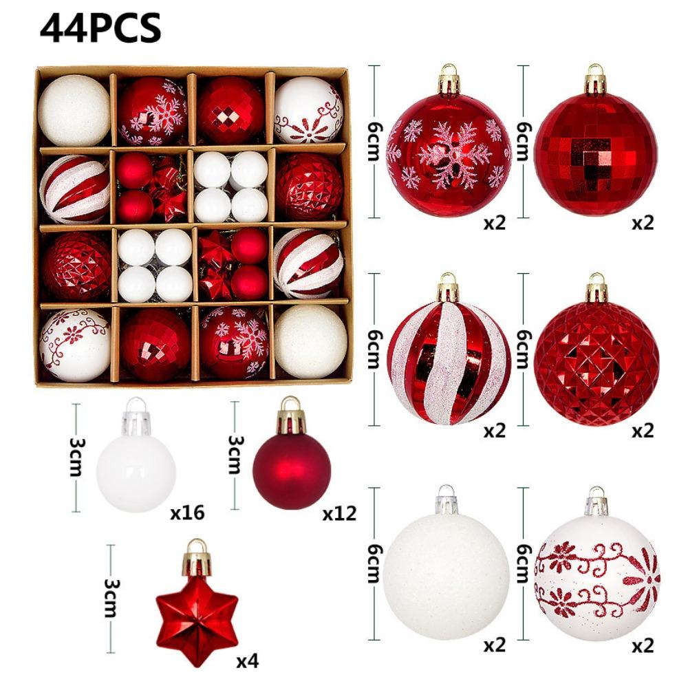 New Year Christmas Tree Ornament Plastic Painted Ball Christmas Decorations New Xmas Tree Hanging