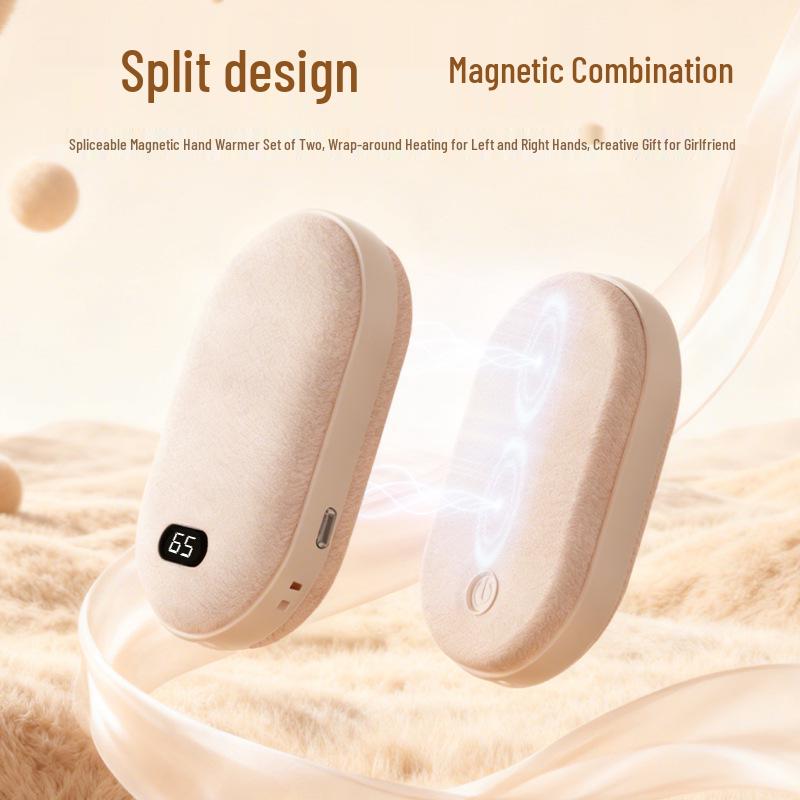 Scaldamani Magnetico Peluche Ricaricabile USB 2025 con Display Digitale