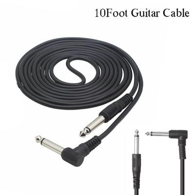 3m 10ft Electric Guitar Amplifier Cable Noise Reduction Adaptor 6.35mm Head for Musical Instrument