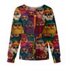 Women's Casual Fashion Long-Sleeve Single-Breasted Christmas Print Jacket