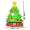 Christmas Automatic Rotating Bubble Machine with Light DIY Ddecorative Sticker Christmas Tree Music Box Holiday Decor for Kids