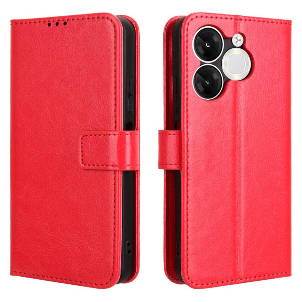 

For itel A80 4G A671LC Case Crazy Horse Texture PU Leather Phone Wallet Cover D