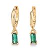 Rectangle Color Zircon Earrings, Simple, Fashionable And Exquisite Earrings.
